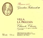 Chianti ris_Villa Pagliaia_ Ferdinando III 1988